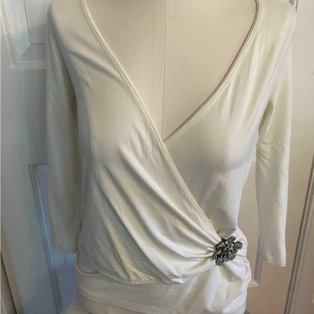 White House Black Market Cream Top